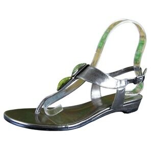 Moda Spana Women's Gems Thong Silver Synthetic Sz‎ 6 Medium Gently Used 2025